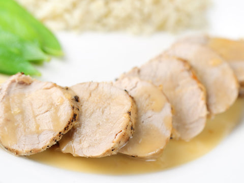 Filet mignon de porc du Québec glacé au miel et moutarde