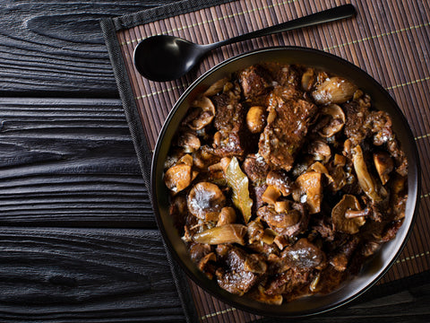 Braised AAA beef scoter with stroganoff sauce
