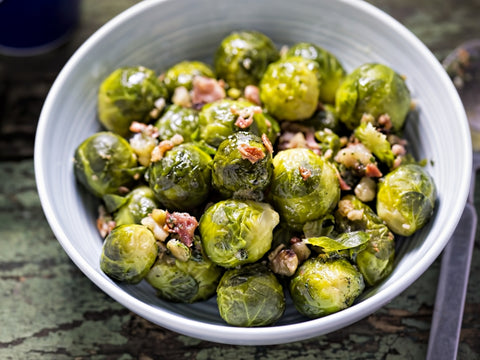 Roasted Brussel Sprouts with Bacon