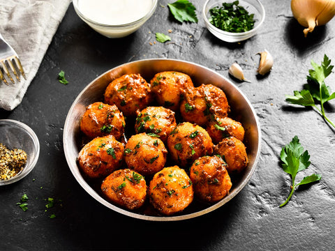 Pommes de terre grelot rôties au paprika et à l'ail confit