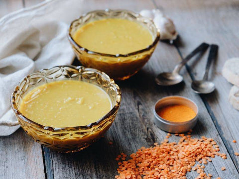 Soupe Dahl de lentilles à l'indienne