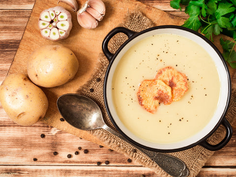 Potage parmentier au bacon et panais