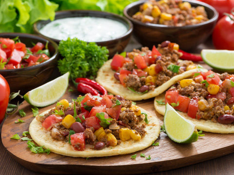 Corn Flour Tacos with Chili Con Carne