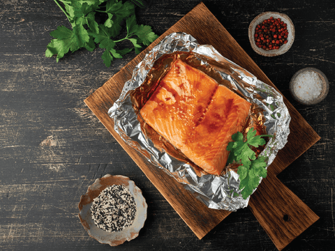 Darnes de saumon, sauce Hoisin