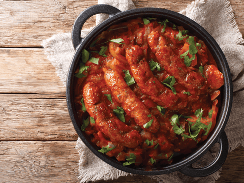 4 Sweet Italian Sausages with Marinara Sauce