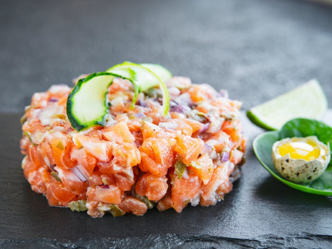 Sushi-grade Salmon for Tartare with 2 Signature Sauces