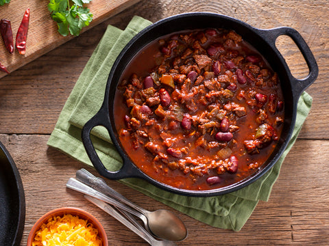 Corn Flour Tacos with Chili Con Carne