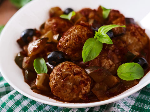 Veal Meatball "Polpettes" with Kalamata Olives